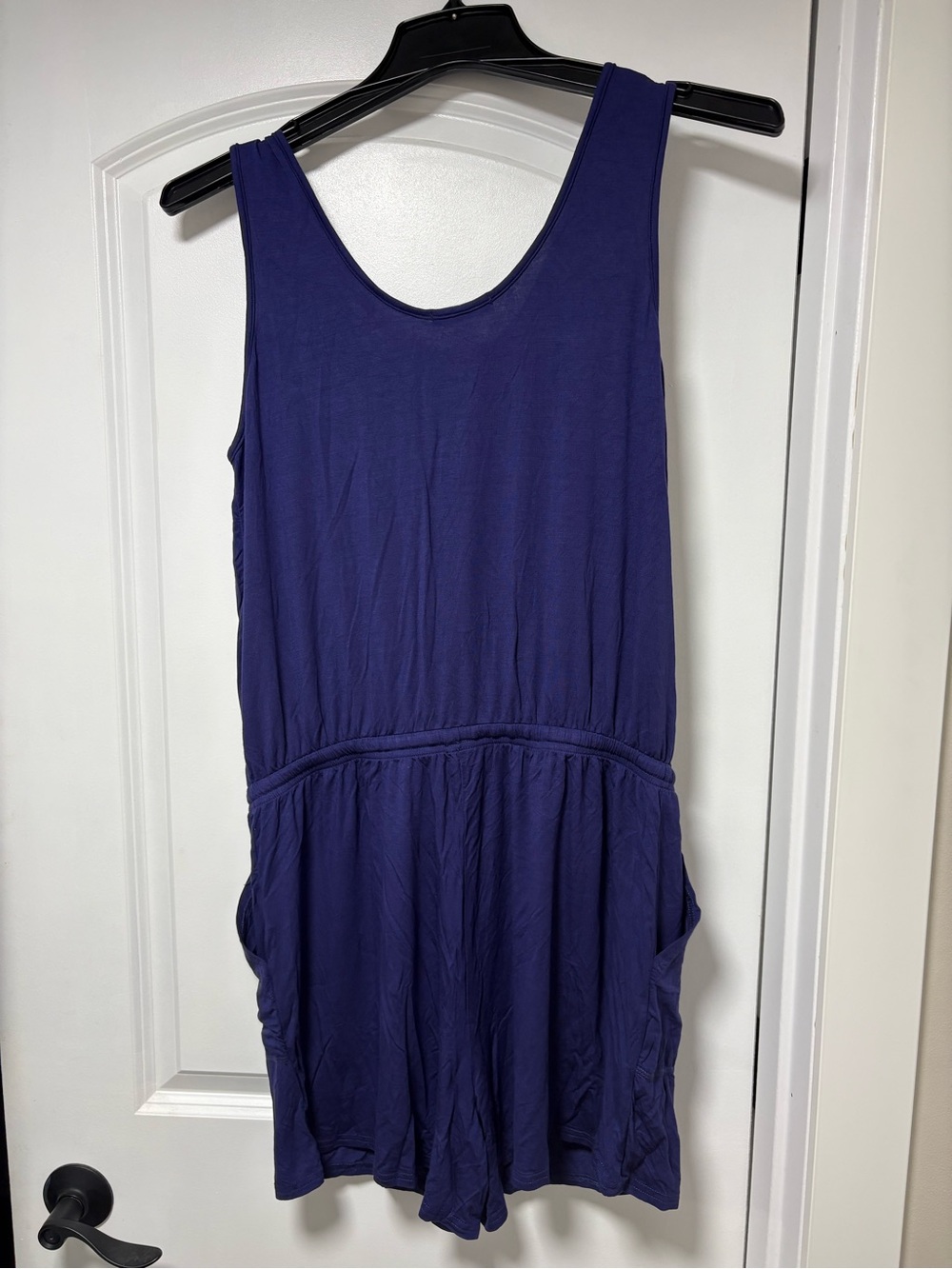 NWT Adome Deep Navy Sleeveless Tank Top Romper - Picture 4 of 5